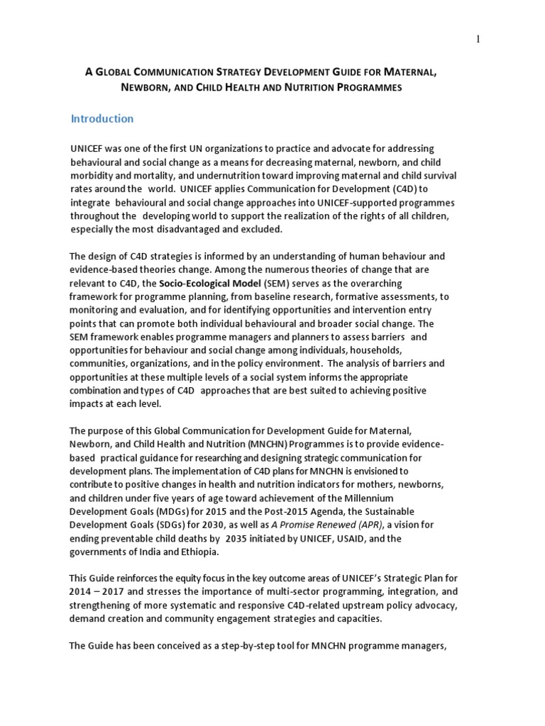 MNCHN Communication Strategy Guide | PDF | Behavior | Communication