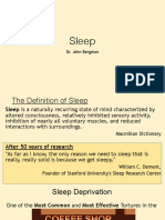 Sleep: Dr. John Bergman