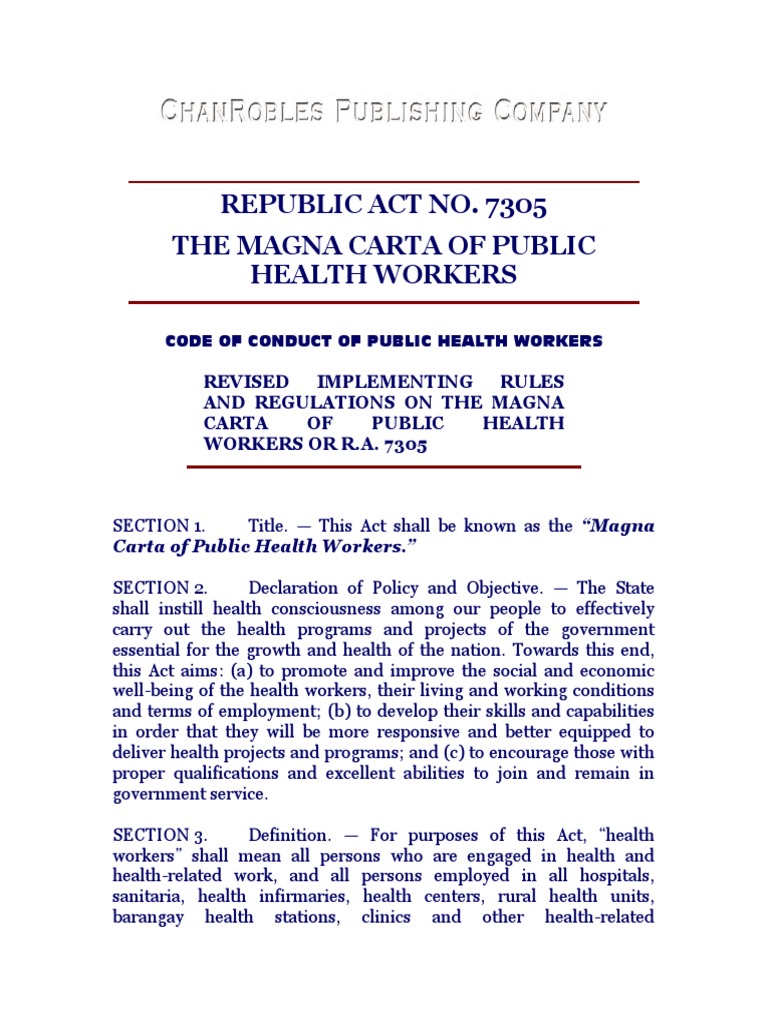 Magna Carta of Public Health Workers | PDF | Overtime | Salary