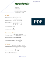 01-50 Quant Important Formulae PDF