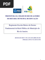 ResolucaoSME 1074-Regimento Escolar Rede Municipal