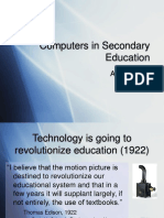 Computers in Secondary Education: An Overview SED 514