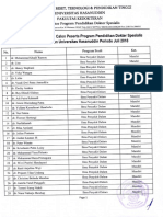 Pengumuman Lulus Berkas Calon PPDS FK UNHAS Periode Juli 2018