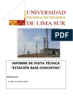 Informe de Visita Tecnica Estación Base Conchitas