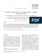 An Improved Heuristic For The Single Machine Weighted Tardiness Problem 1999 Omega