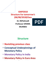 Gmp2018 Structure For Tomorrow'S (06/08/2018) Class: Dr. Rkpattnaik Professor Spjimr. Mumbai