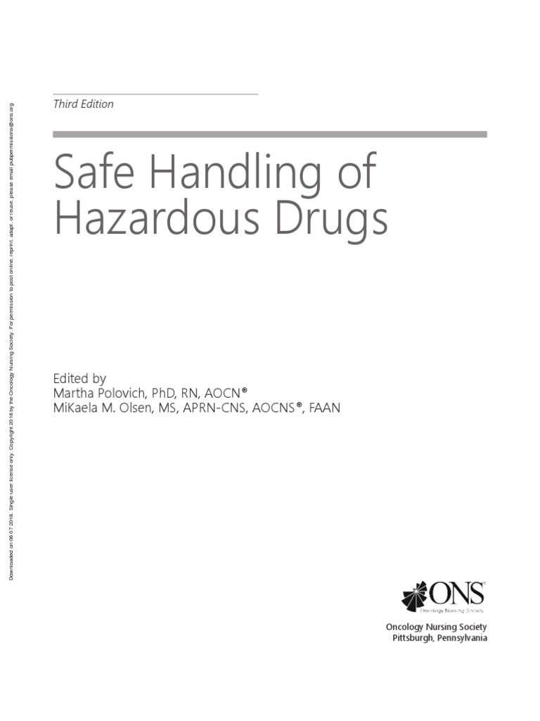 safe handling of hazardous drugs.pdf Health Professional Personal