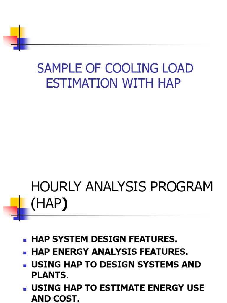 HAP Cooling Load Estimation Guide | PDF | Home Appliance | Lighting