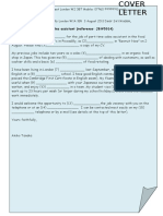 Cover Letter for Part-Time Sales Assistant Role