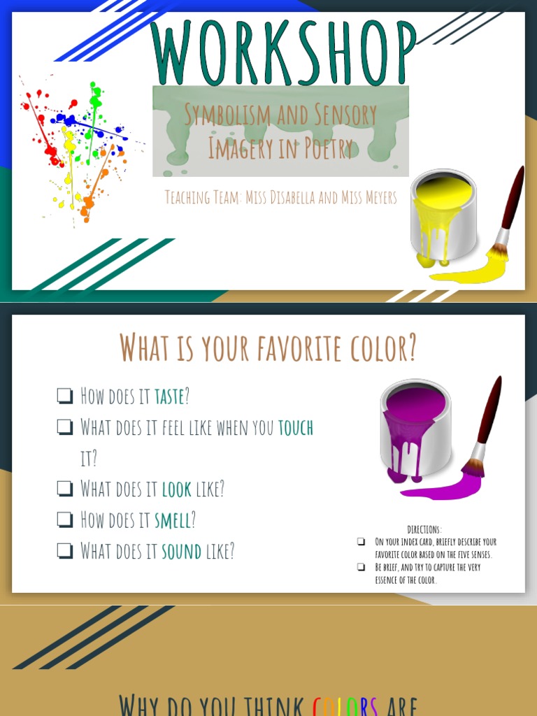 Paint Chip Poetry PDF Symbolism (Arts) Color