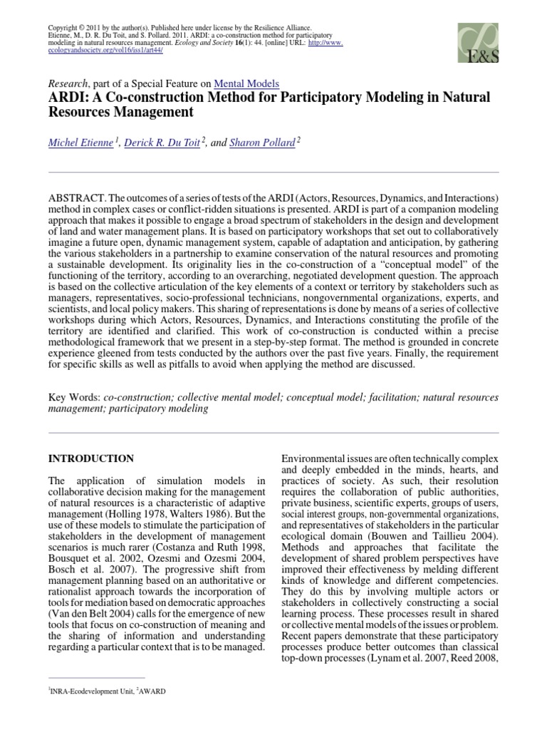 Ardi Actors Resources Dynamics I Pdf Pdf Conceptual Model System