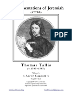 Tallis Lamentations 1 & 2 ATTBB PDF