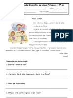 Avaliação diagnóstical de Língua Portuguesa 2.º ano 2008 2009