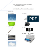 Determinacion Del Tiempo de Fraguado Del Yeso Por El Metodo Del Cuchillo