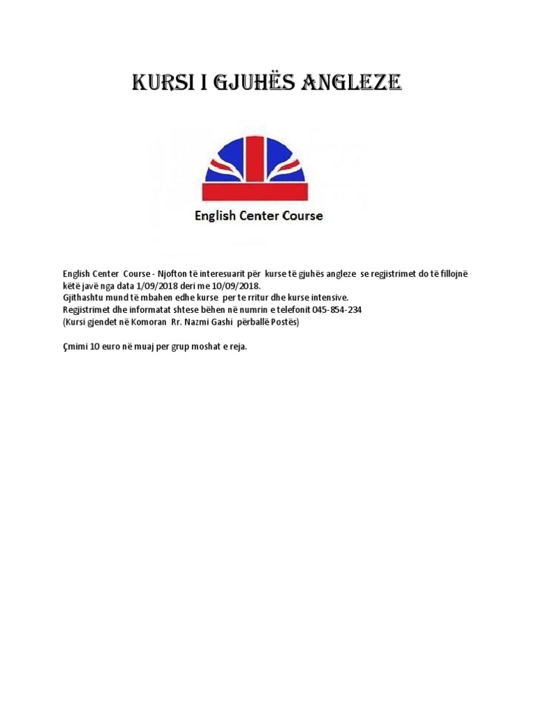 Kurs I Gjuhës Angleze PDF