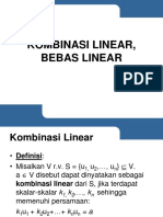 Kombinasi Dan Bebas Linear