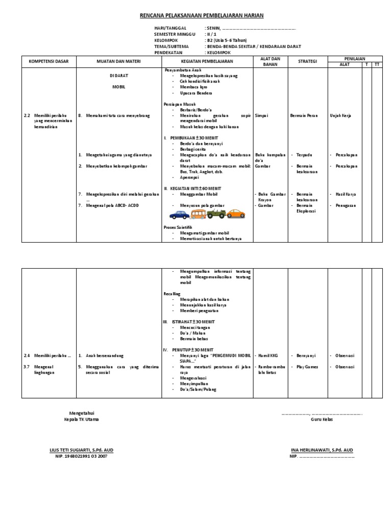 Contoh Rpph Tk Terbaru Contoh Rpph Tk Terbaru