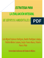 Una Estretegia Para Evaluacion Integral de Servicios Ambientales en Cuencas