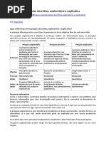 ARTIGO - Pesquisa Descritiva, Exploratória e Explicativa (Diferença)