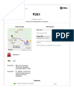 Ola Invoice for Ride on 17 Dec 2018