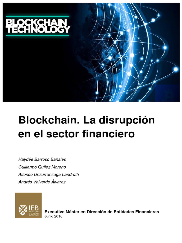 Blockchain. La Disrupción Del Sector Financiero | PDF | Estándar dorado |  Bitcoin