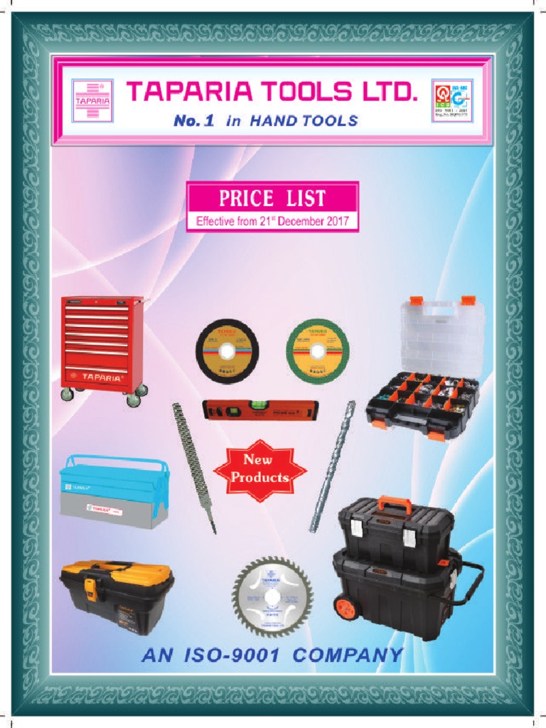 Taparia Tools Price List PDF PDF