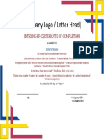 Certificate of Completion Template 06