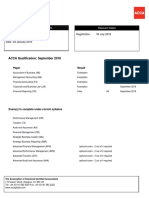 ACCA Qualification: September 2018: Relevant Dates Examination History Details