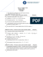 Mate - Info.ro.3585 Teza Cu Subiect Unic 2015 - Clasa A VIII-A - Ilfov - Sem I