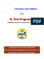 B.Tech Computer Engineering Course Structure and Syllabus