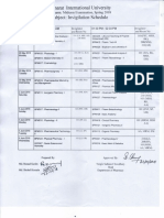 Invigilation Schedule of Spring 2018