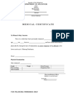 Philippines medical certificate for student athlete
