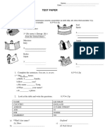 Test Paper: 50-Minute English Exam