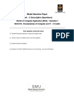 Model Question Paper (Part - C Descriptive Questions)