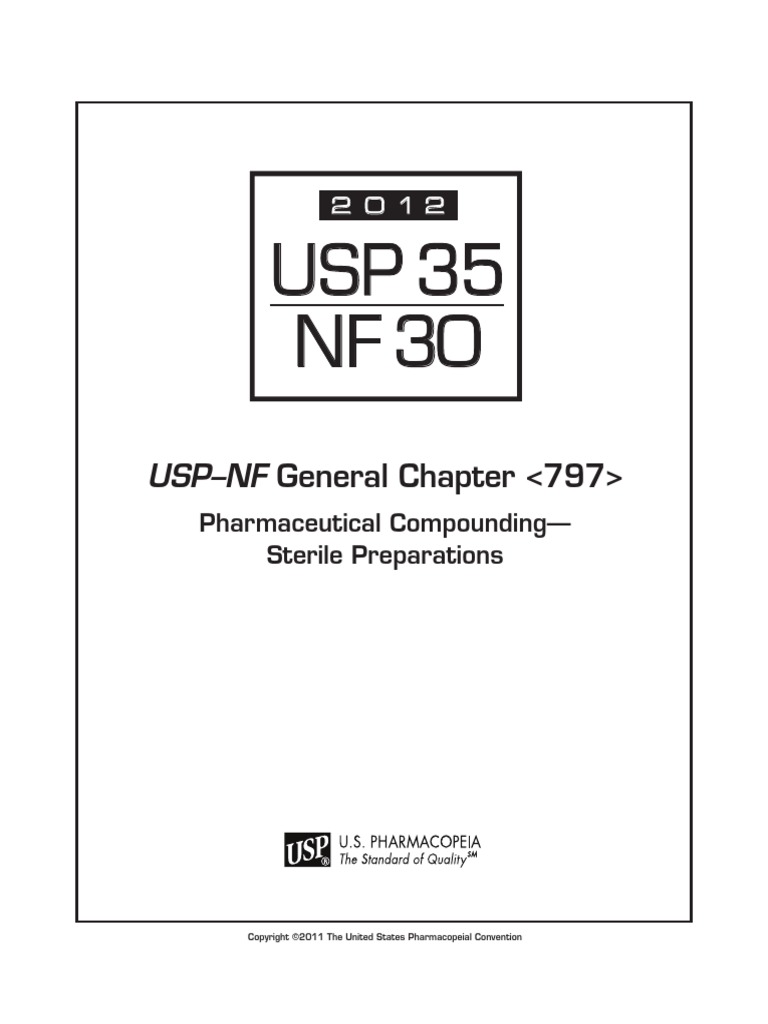 Usp 797 PDF PDF Sterilization (Microbiology) Pharmacy