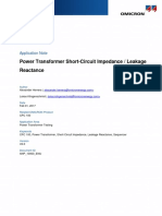 Power Transformer Short-Circuit Impedance and Leakage Reactance