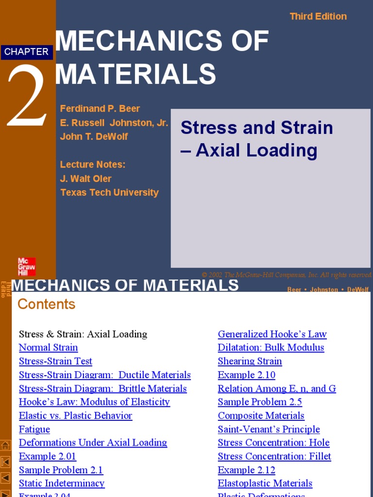 2 Axial Loading | PDF | Deformation (Engineering) | Plasticity (Physics)