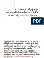 Profesionalna Uloga Odgojitelja I Uloga Roditelja