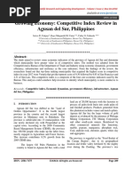 Growing Economy: Competitive Index Review in Agusan Del Sur, Philippines