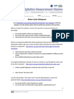 Water Cycle Webquest Student Capture Sheet