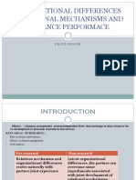 Organiztional Differences ,Relational Mechanisms and Alliance Performace