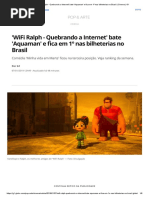 'WiFi Ralph - Quebrando a Internet' Bate 'Aquaman' e Fica Em 1º Nas Bilheterias No Brasil _ Cinema _ G1