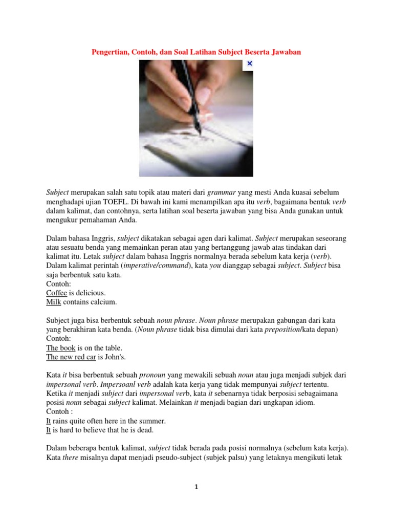 Materi Toefl Jamak Angka Tata Bahasa