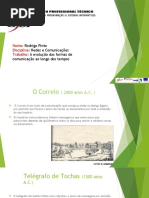 A Evolução Das Formas de Comunicação Ao Longo Dos Tempos