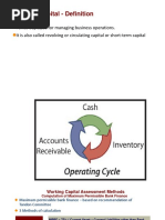 Working Capital Assessment Methods