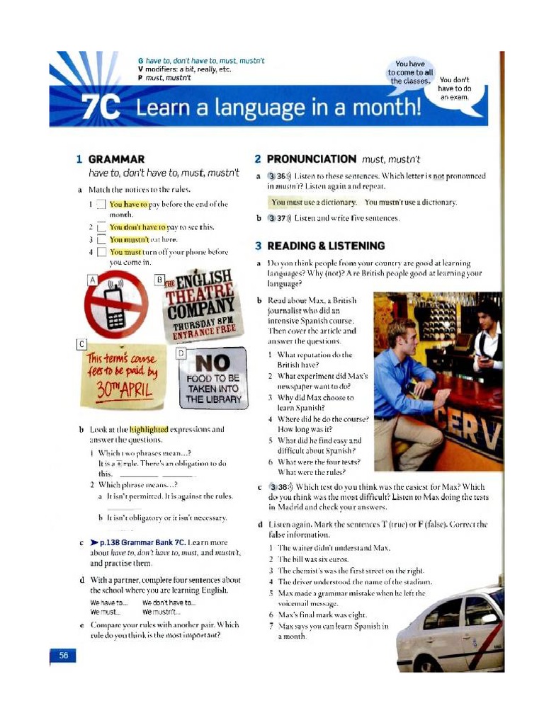 7c Student Book | PDF | English Language | Linguistics