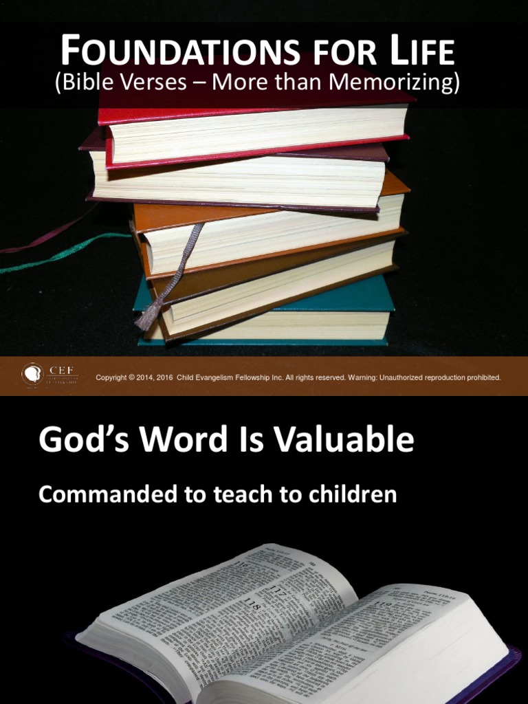 Foundations For Life PDF