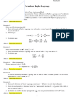 Exercices Corriges Formule de Taylor Lagrange PDF