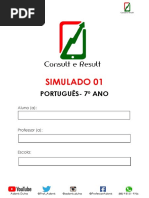 Simulado 01 - Português - 7º Ano (Blog Do Prof. Adonis)
