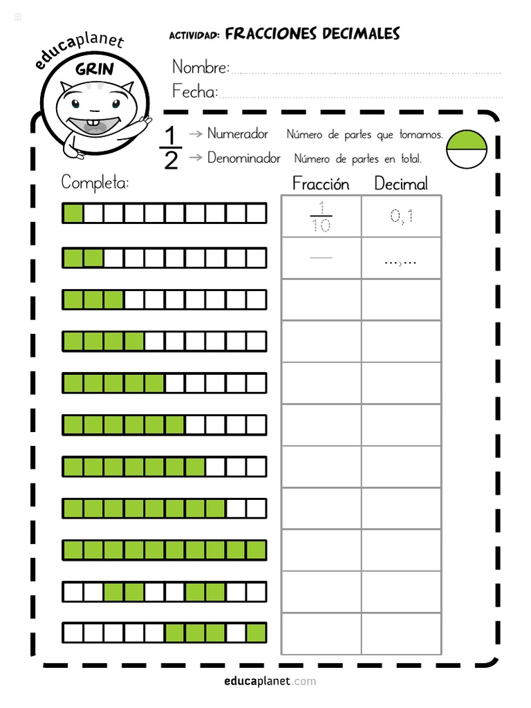 Fracciones Decimales